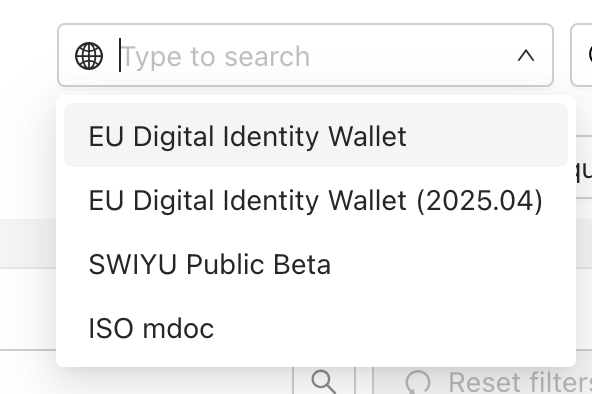 Select a country profile in the Desk UI